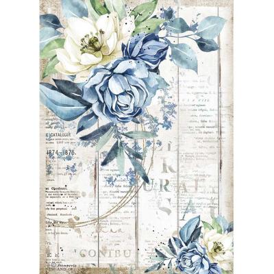 Stamperia Sea Dream Rice Paper - Blue Flower